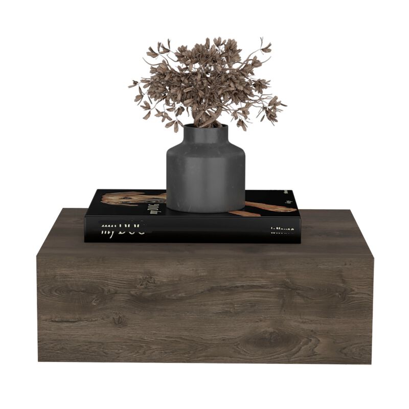 DEPOT E-SHOP Ivor Floating Nightstand, Modern Wall-Mounted Bedside Shelf with Drawer, Black