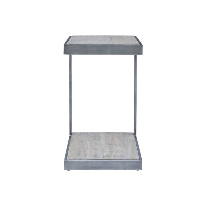 Jofran Inc. Global Archive Solid Acacia and Steel C-Table