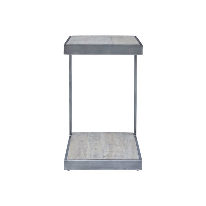 Jofran Inc. Global Archive Solid Acacia and Steel C-Table