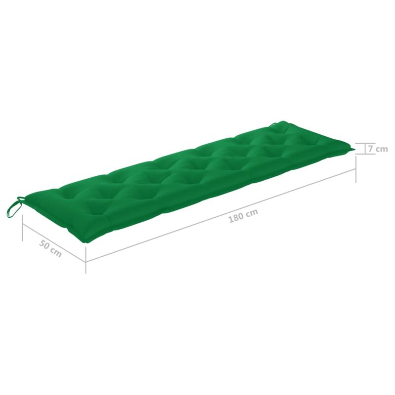 vidaXL Cushion for Swing Chair Green 70.9" Fabric