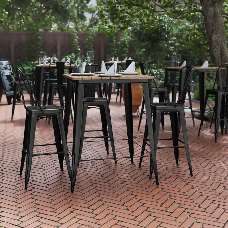 Metal Colorful Restaurant Bar Tables