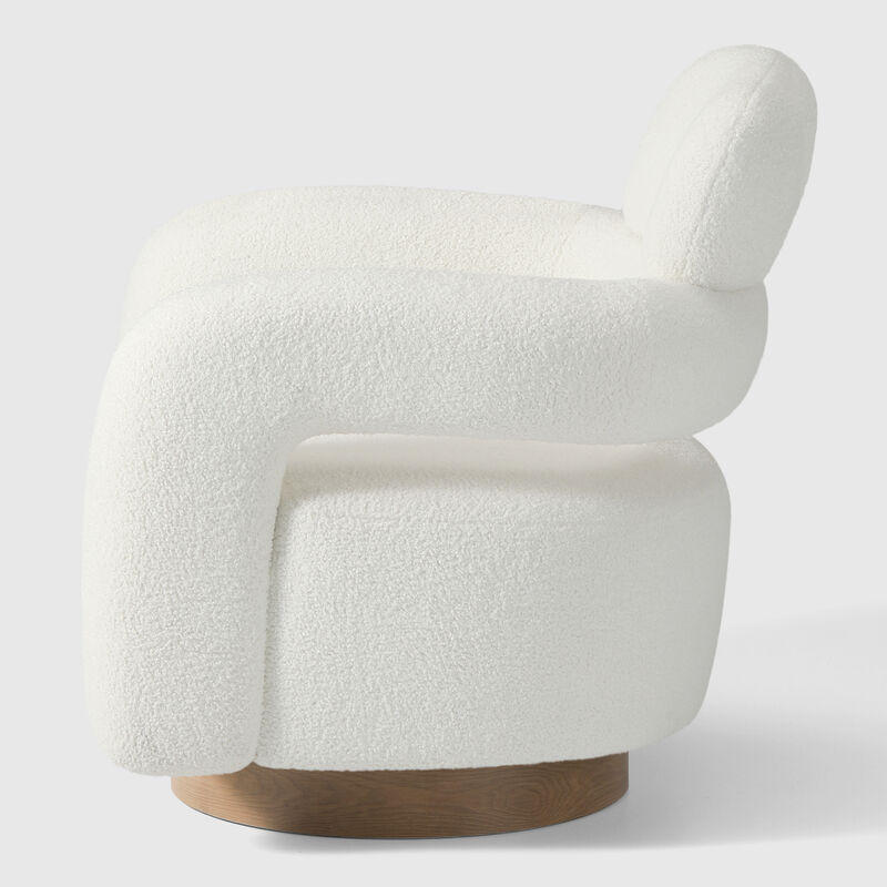 WestinTrends Mid-Century Modern Sherpa Swivel Barrel Accent Chair (Set of 2)