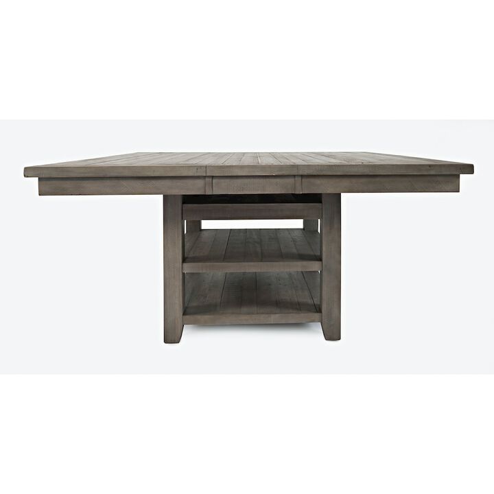 Jofran Outer Banks Reclaimed Pine Adjustable Height 60 Storage Dining Table