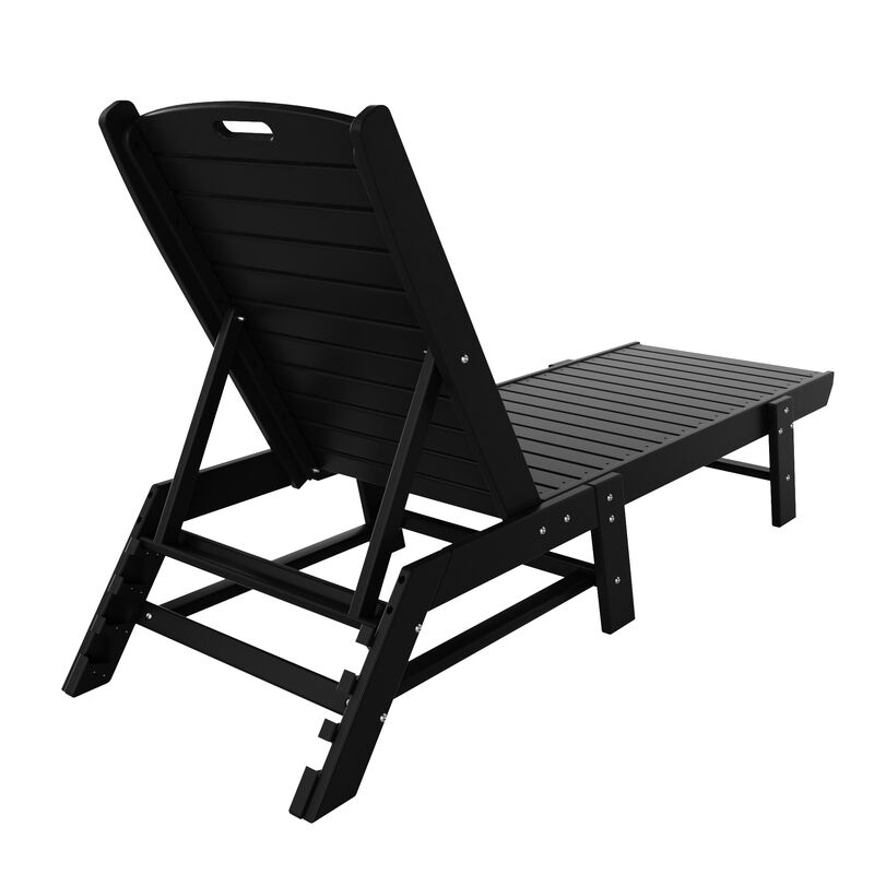 Reclining Outdoor Patio Adjustable Chaise Lounge Chair