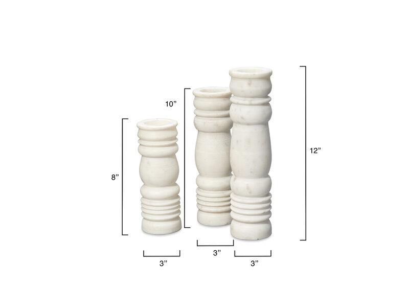 Monument Candlesticks Set of 3