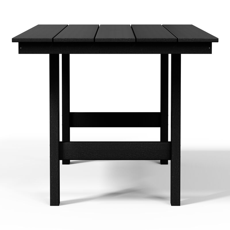 WestinTrends 7-Piece HDPE Outdoor Rectangular Patio Dining Table Set