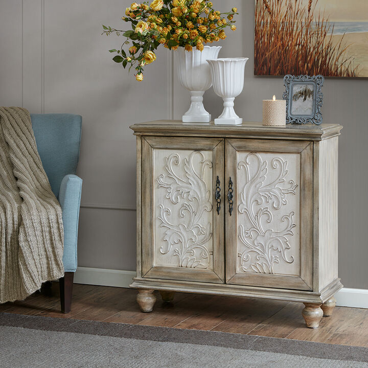 Gracie Mills Tellez 2-Door Floral Cabinet