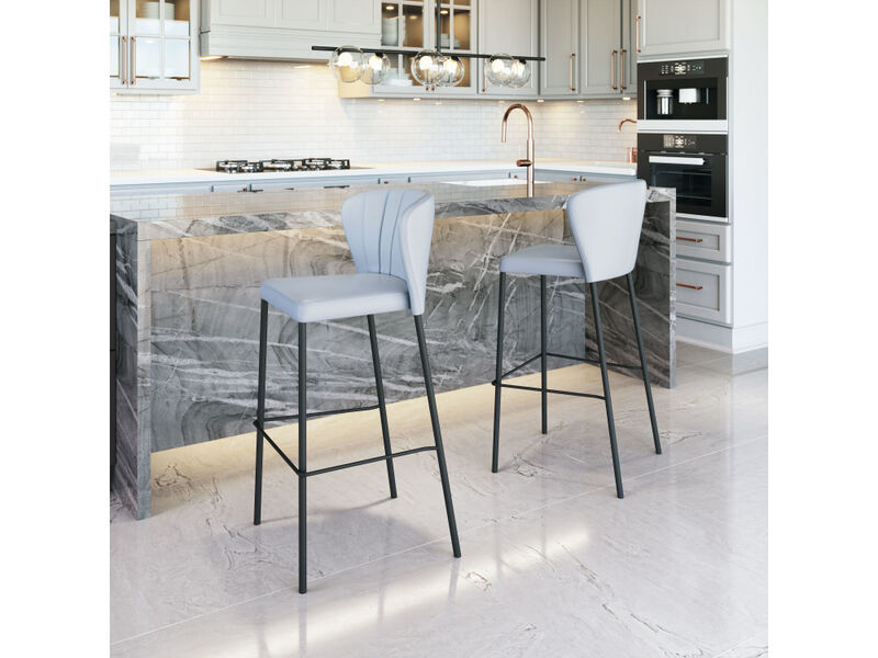 Linz Barstool (Set of 2) Gray