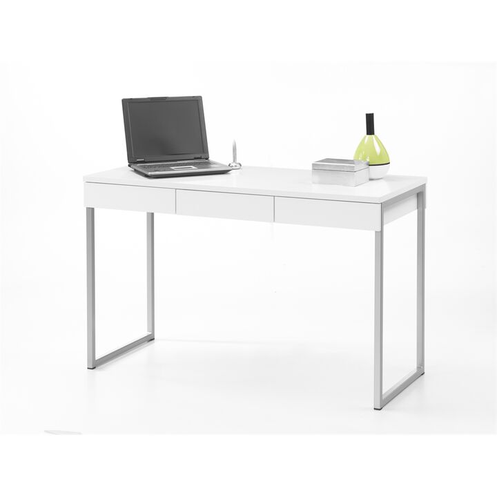 Tvilum Worth 3 Drawer Desk, White