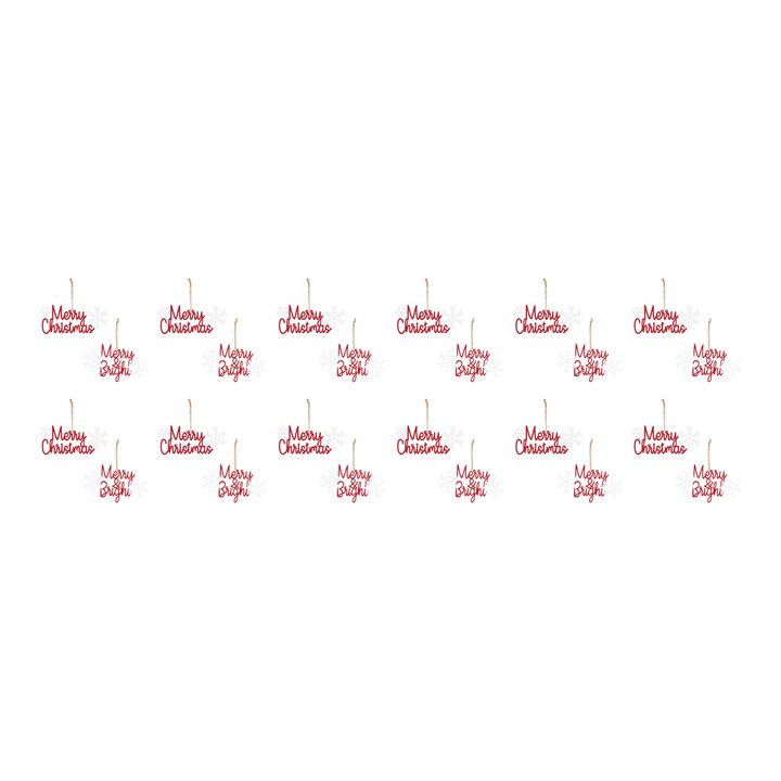 Metal Holiday Sentiment Ornament (Set of 12)