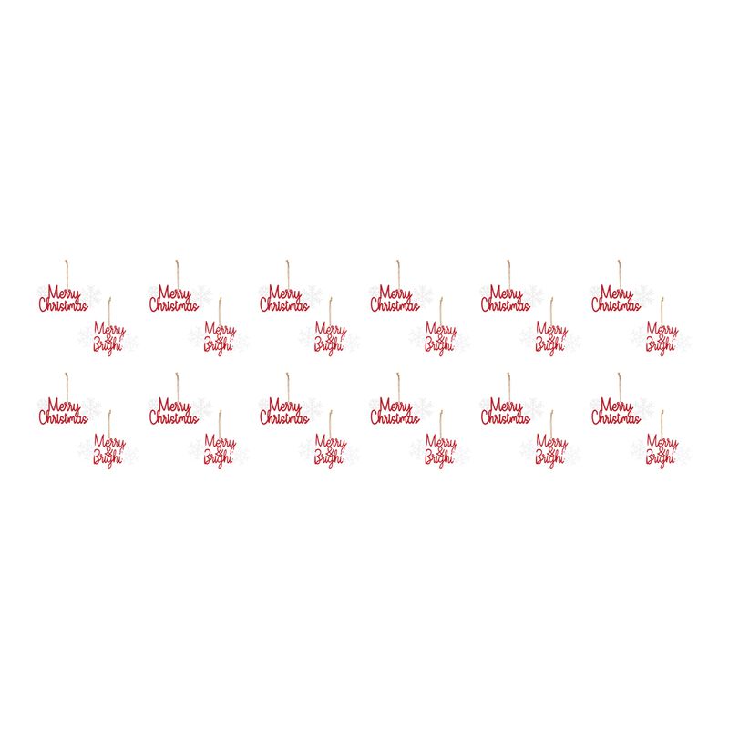 Metal Holiday Sentiment Ornament (Set of 12)