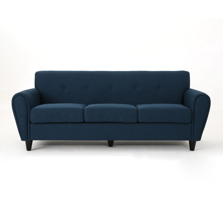 Merax Comfy 3-Seat Sofa with Wooden Legs