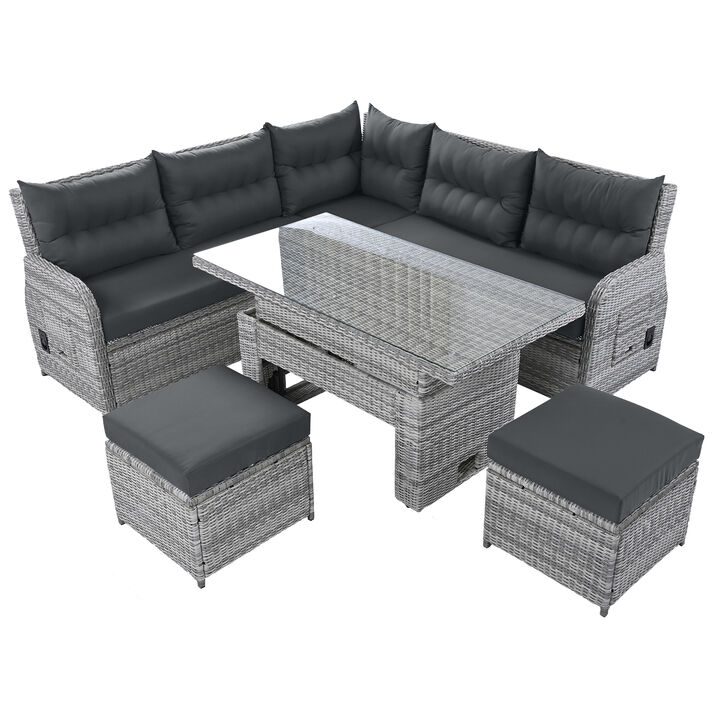 Merax Outdoor Patio Rattan Furniture Set