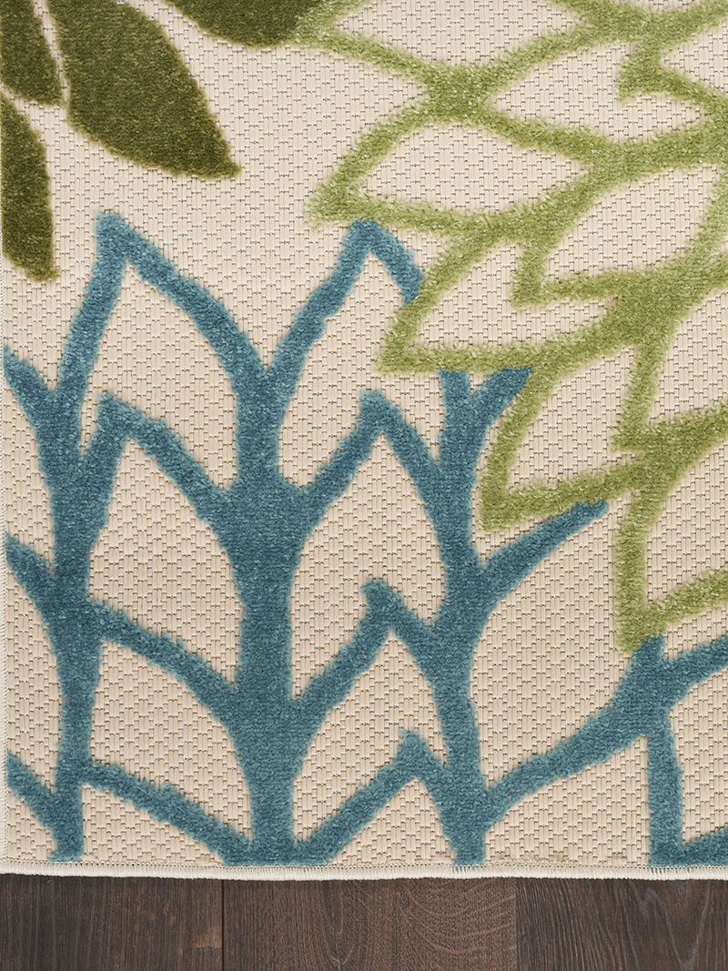 Aloha ALH05 Green/Multicolor 6' x 9' Rug