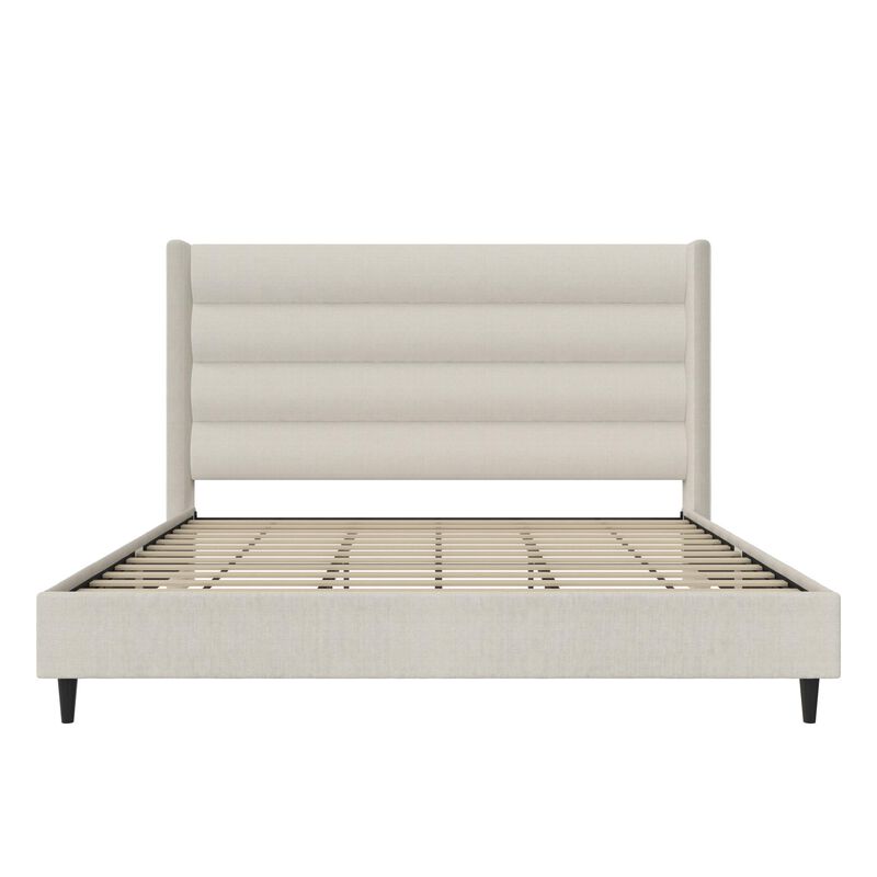Novogratz Louis Upholstered Wingback Bed