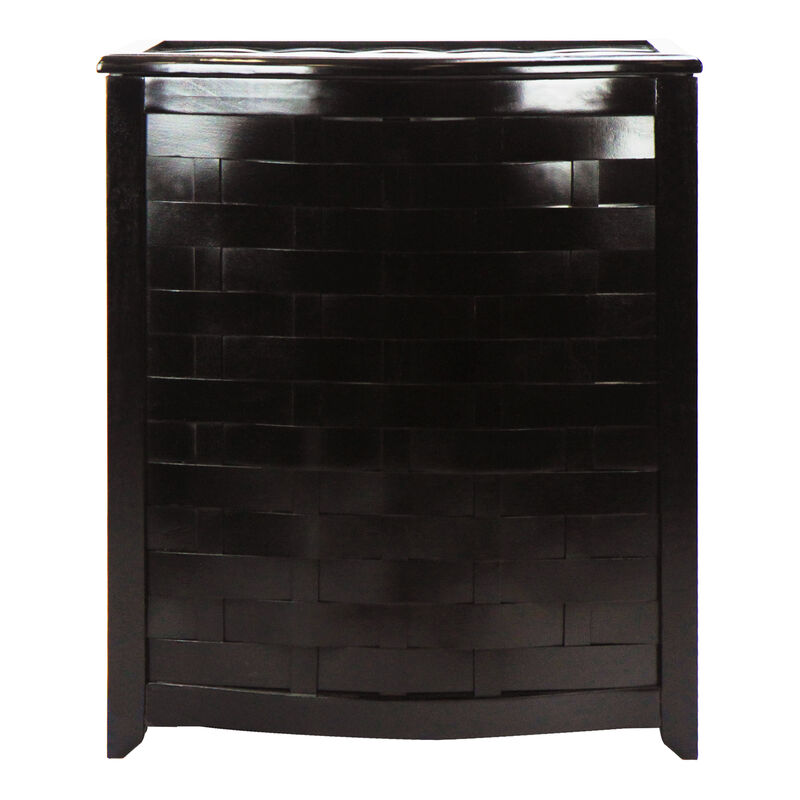 Oceanstar  Bowed Front Laundry Hamper with Interior Bag