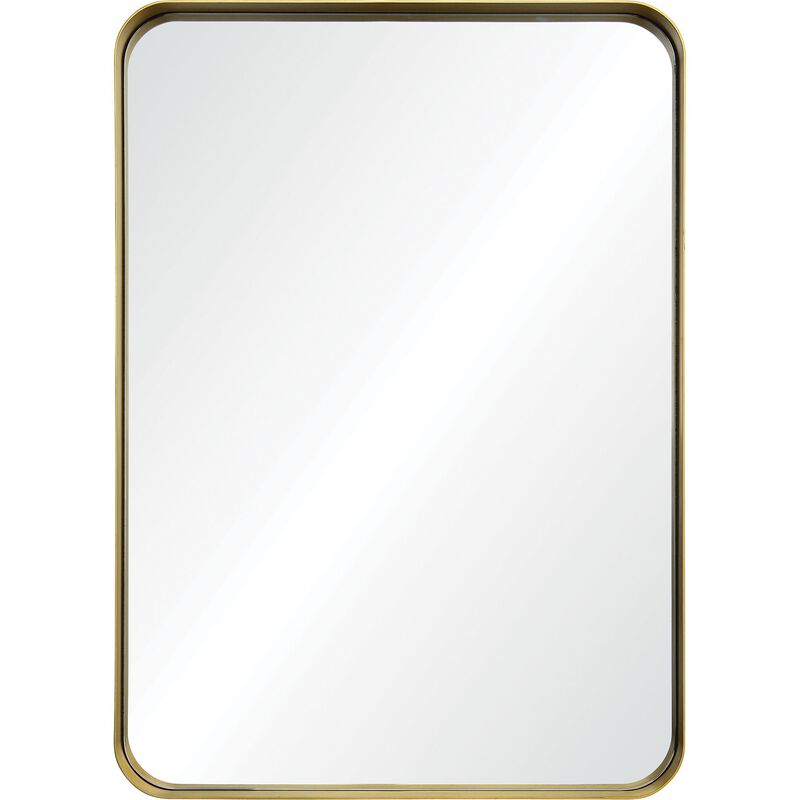 42" Antique Gold Framed Rectangular Wall Mirror