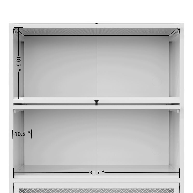 Sturdy, Folding, 3-Tier Buffet Cabinet