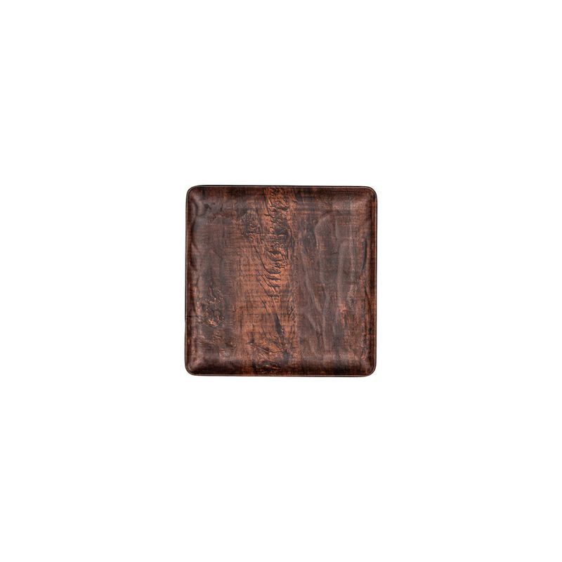 Turgla Composite 8.75" x 8.75" Square Brown Composite Plate (Set of 4)