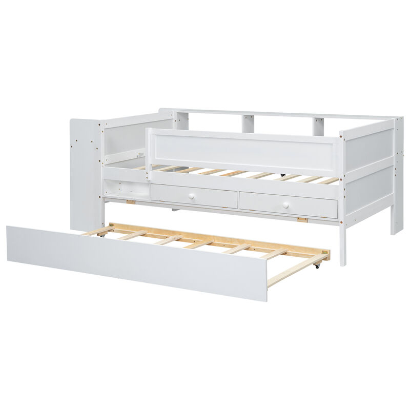 Merax Daybed Bed with Drawers and Trundle