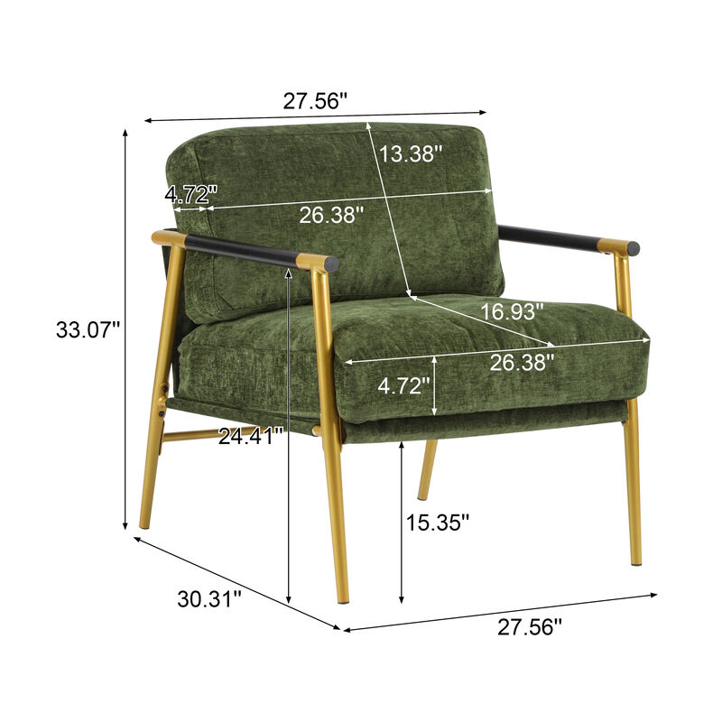 Merax Modern Accent Chair with Plush Cushions