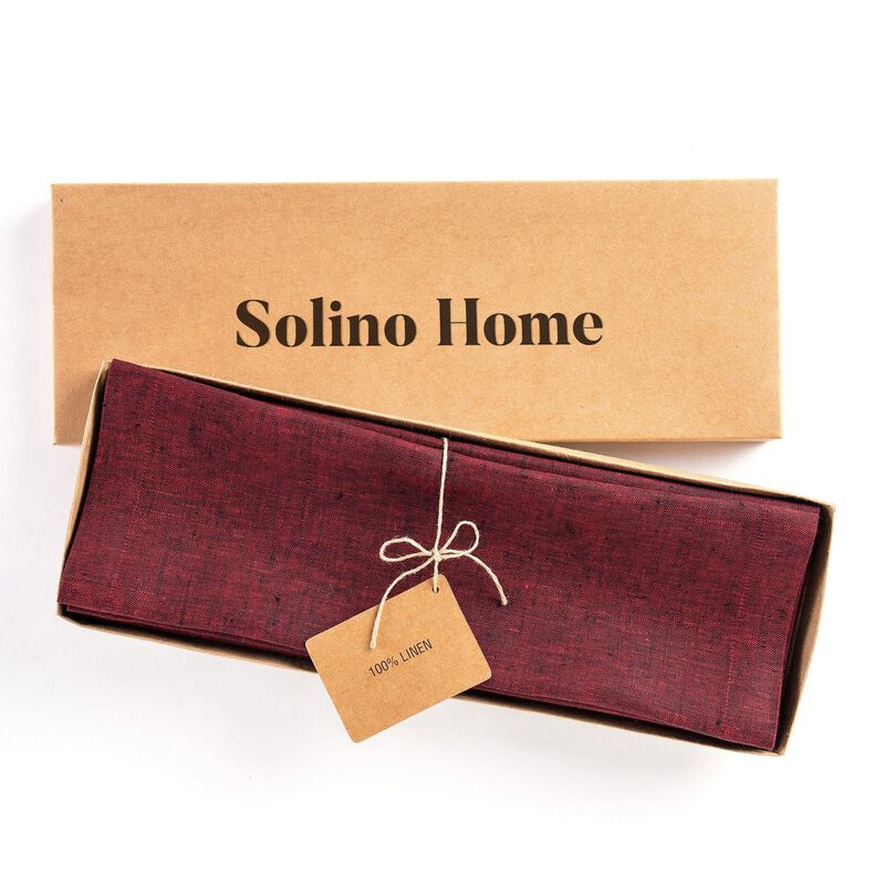 Solino Home 100% Pure Linen 14 x 19 Inch Placemats Set of 6 | Athena