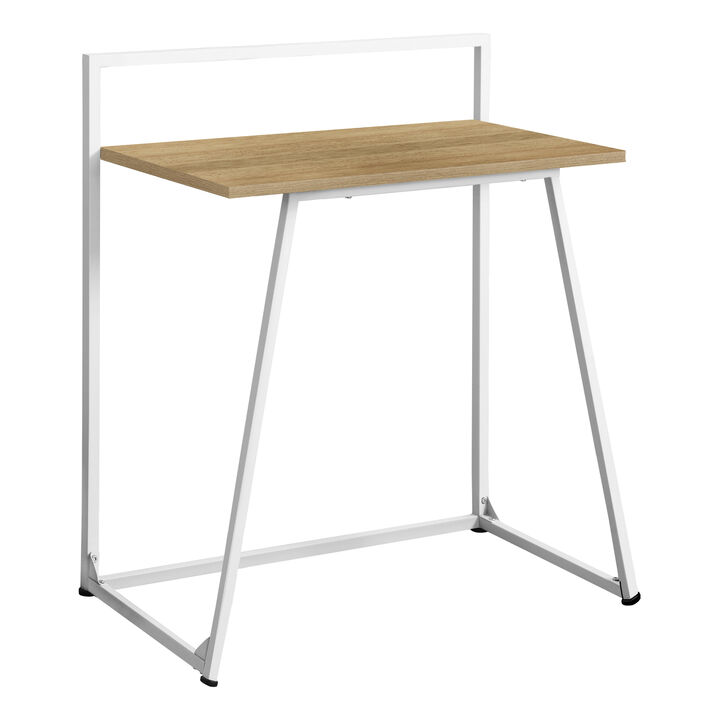 Monarch Specialties I 7119 Computer Desk, Home Office, Laptop, 30"L, Work, Metal, Laminate, Natural, White, Contemporary, Modern