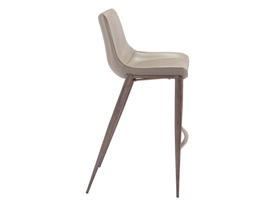 Magnus Barstool (Set of 2) Brown & Walnut