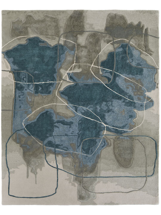 Anya 8885F Blue/Gray/Ivory 3'6" x 5'6" Rug