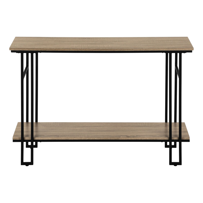 Monarch Specialties I 3577 Accent Table, Console, Entryway, Narrow, Sofa, Living Room, Bedroom, Metal, Laminate, Brown, Black, Contemporary, Modern