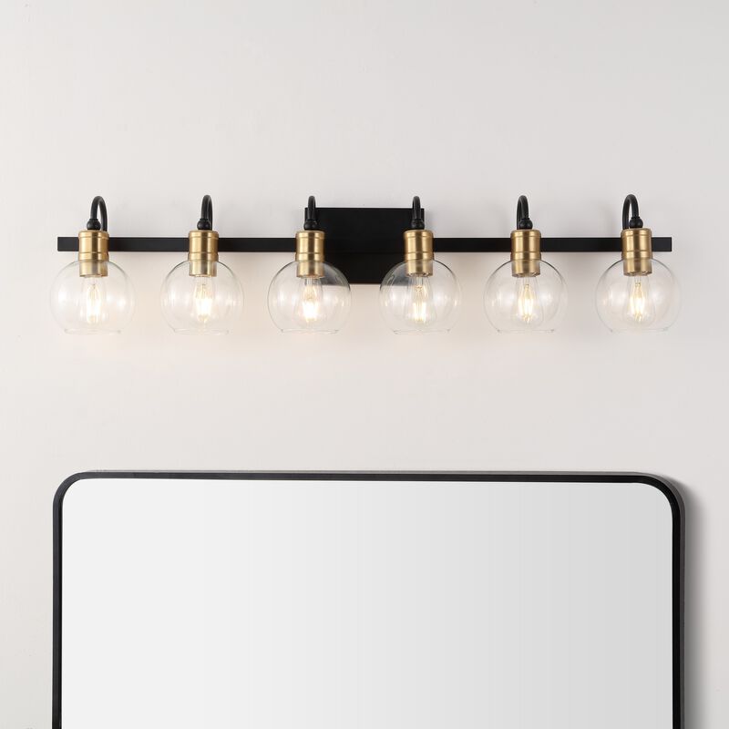 Marais Iron/Glass Rustic Vintage LED Vanity Light