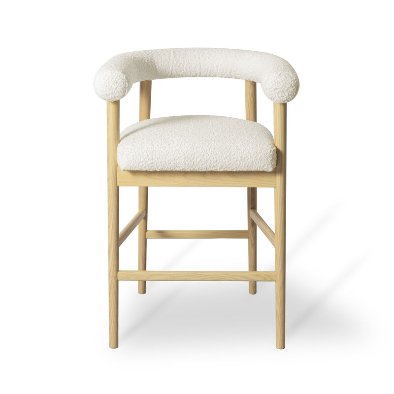 Spara Black Boucle Counter Stool