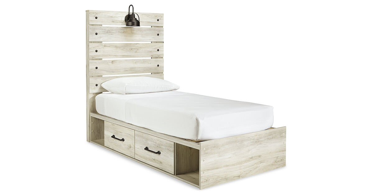 Cambeck Twin Panel Bed with 2 Storage Drawers
