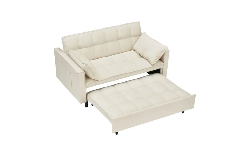 Merax Velvet Loveseat Futon Sofa Couch