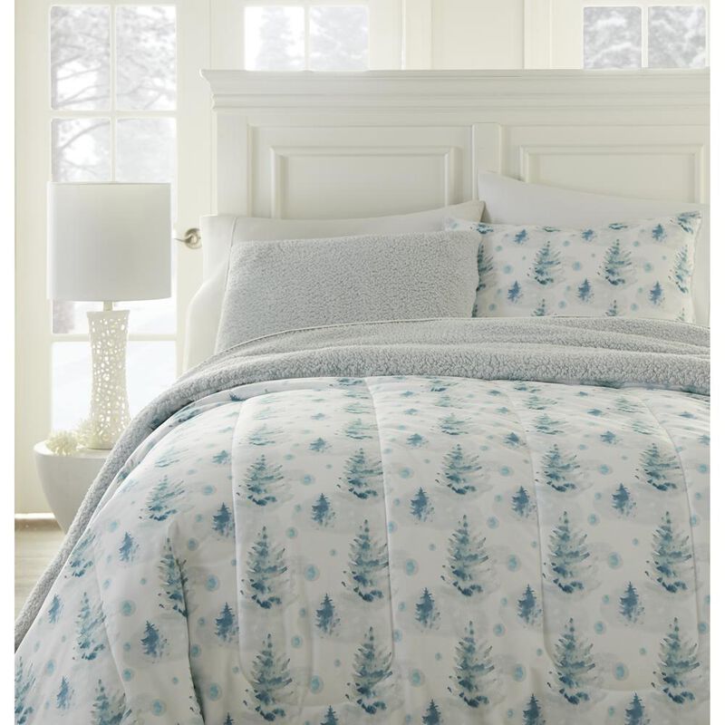 Micro Flannel Reverse to Sherpa Comforter Set