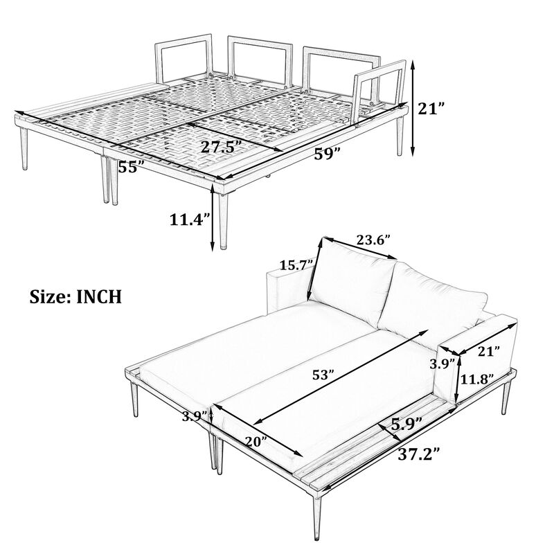 Merax Modern Outdoor Daybed Patio