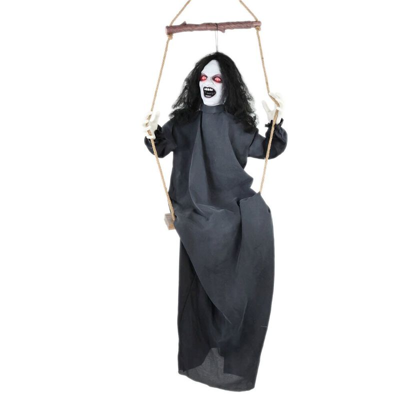 Haunted Hill Farm Anim Swinging Creepy Girl