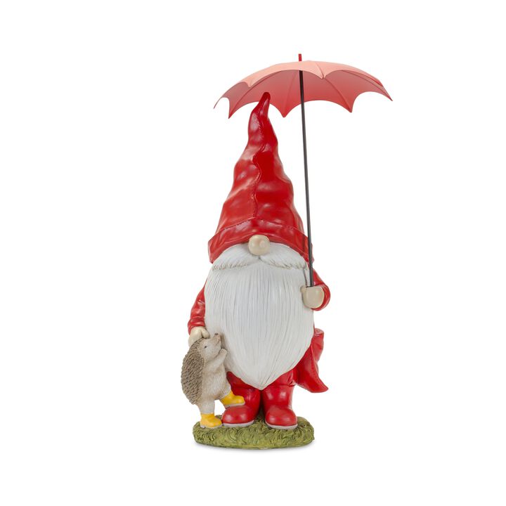 Garden Gnome Statues with Umbrella (Set of 2) – Fun Outdoor Decor for Garden, Patio, and Yard