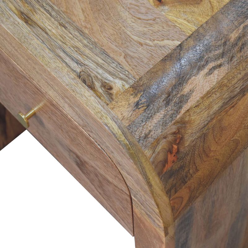 Chestnut Prism Solid Wood 2 Drawers  NightStand