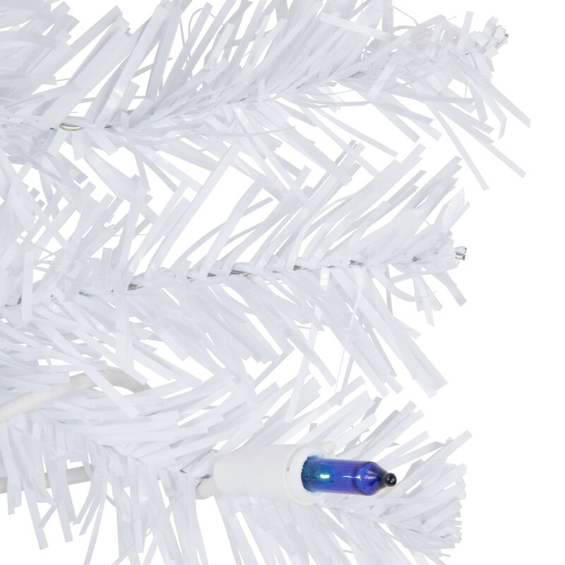 2' Pre-Lit Woodbury White Pine Slim Artificial Christmas Tree  Blue Lights