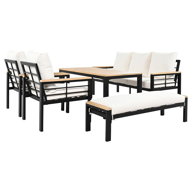 Merax 5 Pieces Outdoor Conversation Set Seating Set