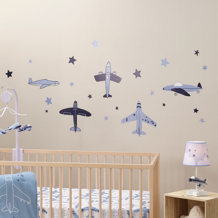 Bedtime Originals Little Aviator Airplane & Stars Wall Decals/Stickers