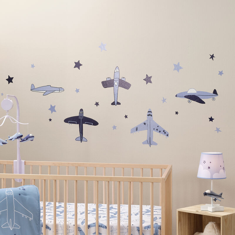 Bedtime Originals Little Aviator Airplane & Stars Wall Decals/Stickers