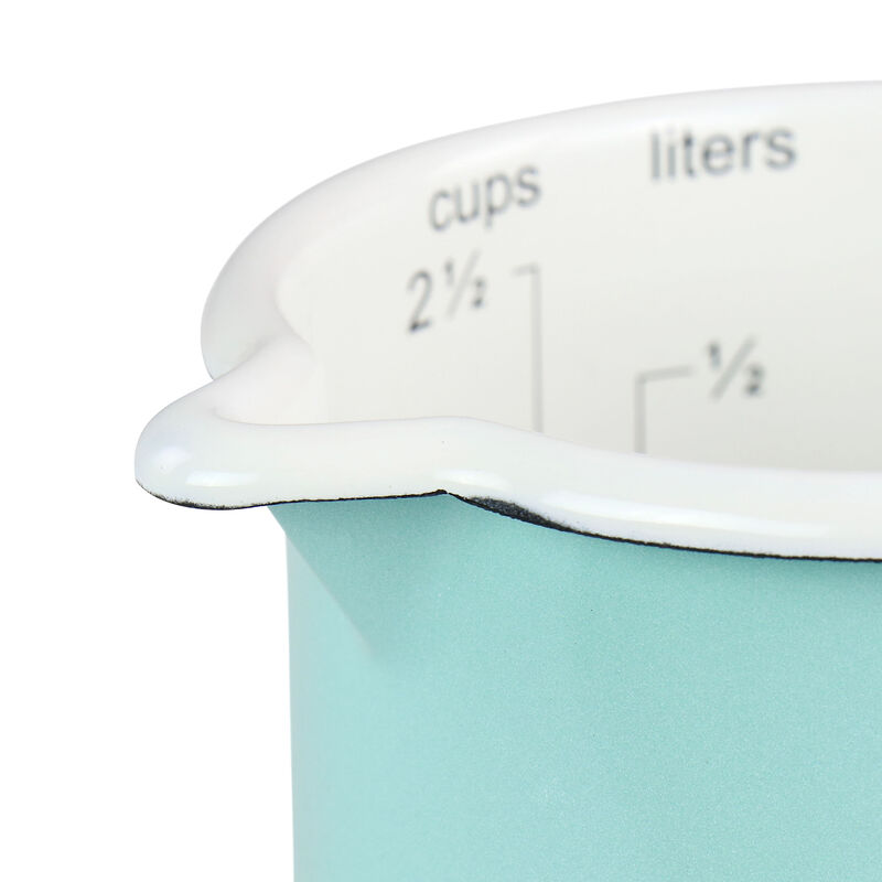 Martha Stewart 2.5 Cup Enamel on Steel Measuring Cup in Turquoise