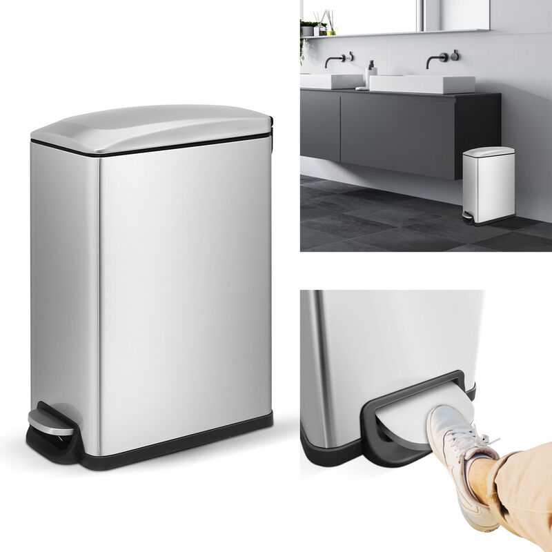 2.6 Gallon  Slim Stainless Steel Trash Can