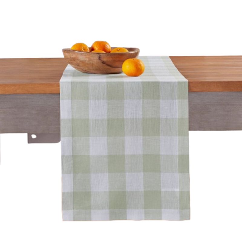 Solino Home 100% Pure Linen Table Runner | Buffalo Check
