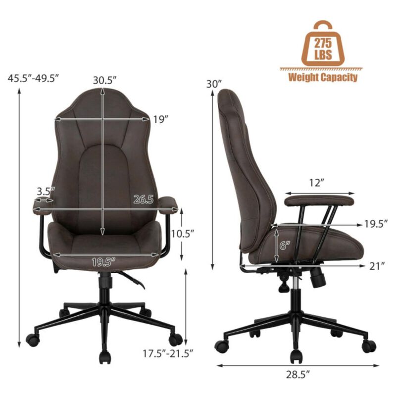Hivvago High Adjustable Back Executive Office Chair with Armrest