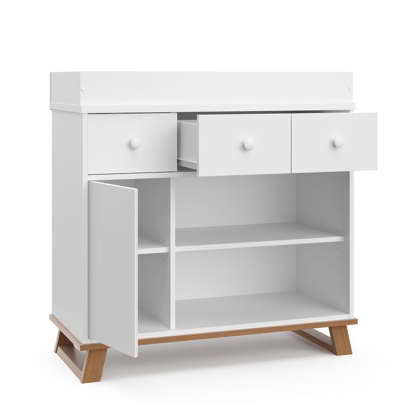 Storkcraft Modern Nursery Changing Table Dresser - Vintage Driftwood