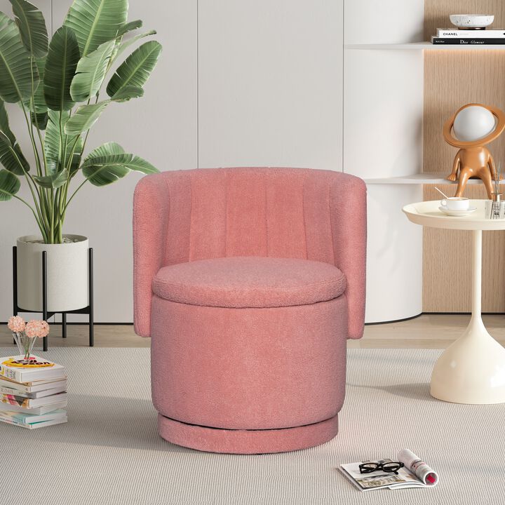 Merax Swivel Boucle Sofa Chair with Storage for Bedroom and Living Room