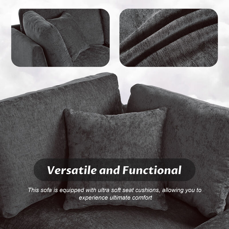 Merax Modular Sectional Sofa with 2 Hidden Cup Holders